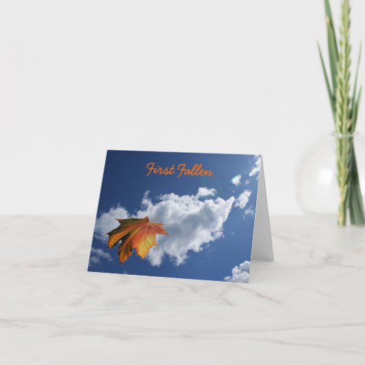 Eerste gevallen poëzie Wenskaart Kaart (Voorkant)