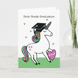 Eerste graad Afstuderen Gefeliciteerd Unicorn Kaart
