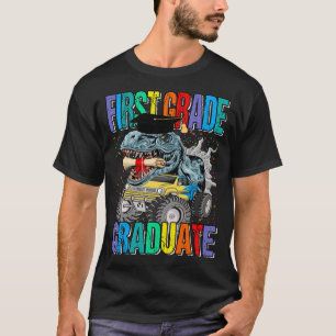 Eerste graad Afstuderen Monster Truck Dinosaur T-r T-shirt