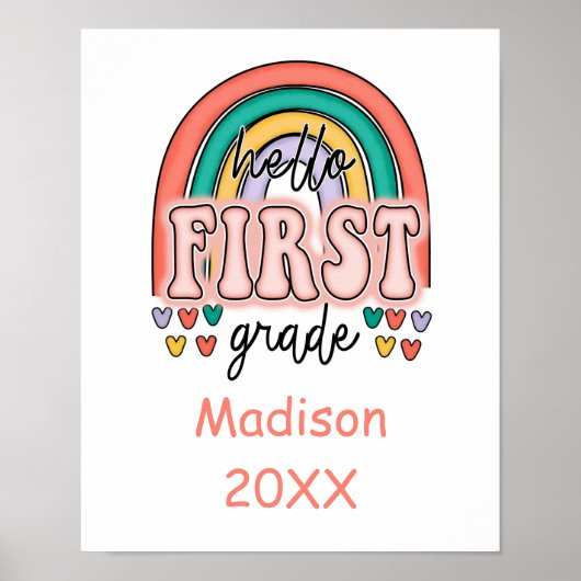 Eerste graad Hallo eerste graad terug naar school  Poster (Voorkant)