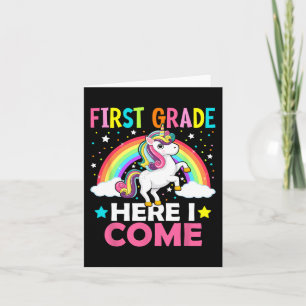 Eerste graad hier kom ik Unicorn terug naar school Kaart