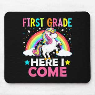 Eerste graad hier kom ik Unicorn terug naar school Muismat