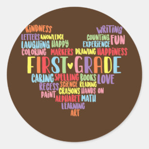 Eerste graad Leerwoorden Ronde Sticker