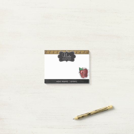 Eerste graad leraar | DIY-tekst Post-it® Notes (Op bureau)