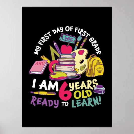 Eerste graad leraar op mijn eerste dag van de eers poster (Voorkant)