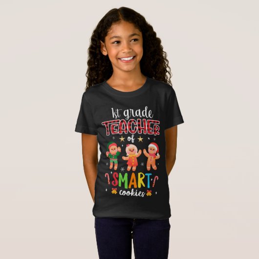 Eerste graad leraar "Smart Cookies Gingerbrood Chr T-shirt (Voorkant volledig)