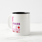 Eerste graad leraar tweekleurige koffiemok (Voorkant links)