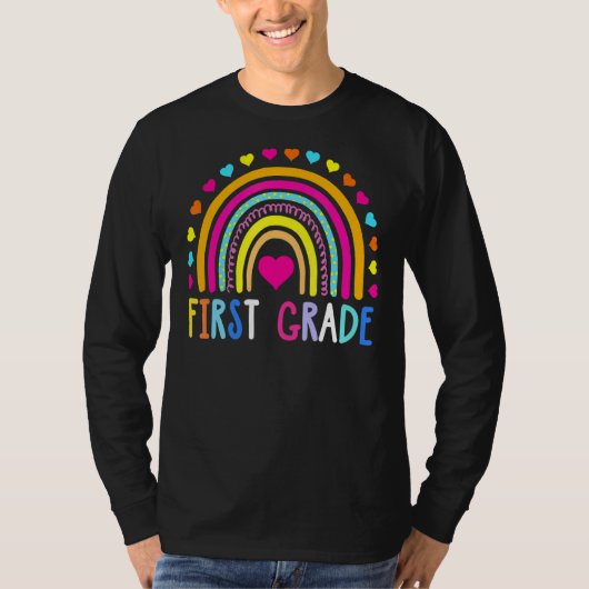 Eerste graad Rainbow Girls Boys Teacher Team 1st G T-shirt (Voorkant)