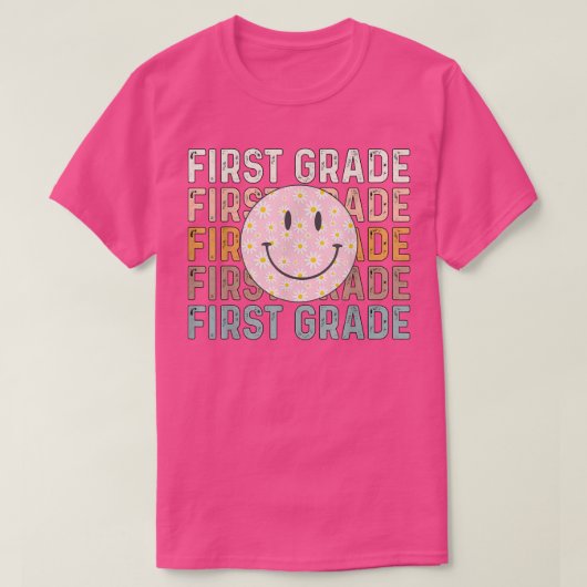 Eerste graad Retro eerste graad terug naar school T-shirt (Design voorkant)