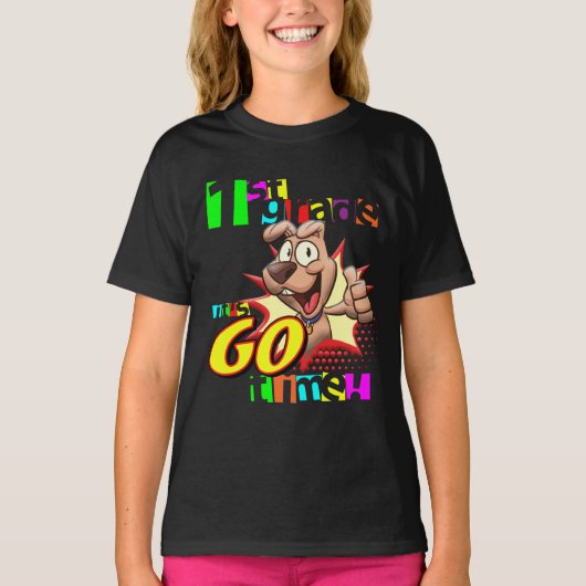 Eerste graad Student Fun 1st Grader Terug naar sch T-shirt (Voorkant)