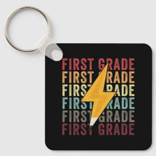 Eerste Grade Lightning Bolt Pencil 1e Grade Sleutelhanger