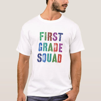 EERSTE GRADE SQUAD Kinder leraar 1St.-Grader leren T-shirt