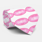 Eerste Grandpas Club (roze) Stropdas (Opgerold)