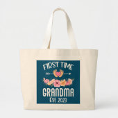 Eerste grootmoeder 2023 New Grandma Grote Tote Bag (Voorkant)