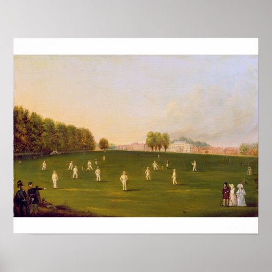 Eerste grote wedstrijd van cricket gespeeld door l poster (Voorkant)