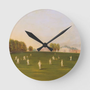 Eerste grote wedstrijd van cricket gespeeld door l ronde klok