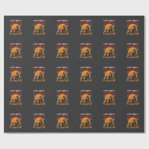 Eerste Halloween als Grootvader Tovenaar Vleermuis Cadeaupapier