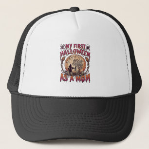 Eerste Halloween Als Heksenskeletmaan Moeder_1 Trucker Pet