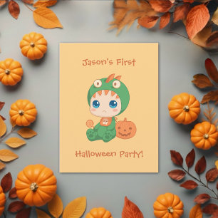Eerste Halloween Baby Dragon Party uitnodiging