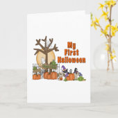 Eerste Halloween Cute & Spooky Kaart (Gele Bloem)