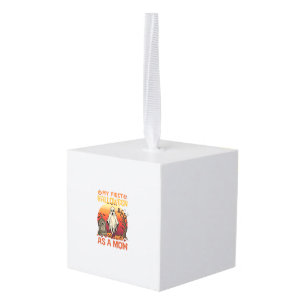 Eerste Halloween Moeder Geest Grafsteen Pompoen_1 Kubus Ornament