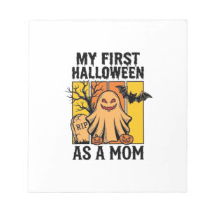 Eerste Halloween Moeder Shirt Vintage Geest Design Notitieblok