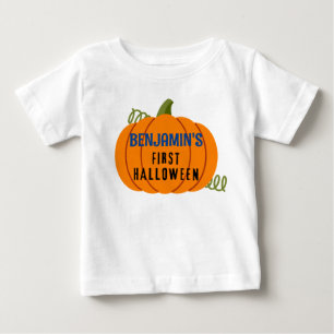Eerste Halloween T-shirt, personaliseer naam jonge