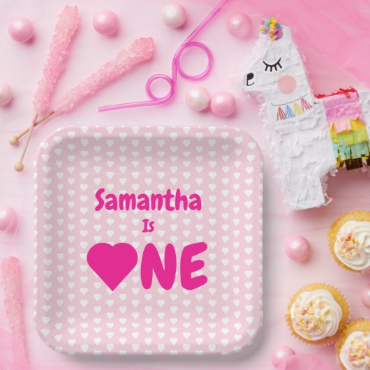 Eerste hartdag van het hart papieren bordje (Feest)