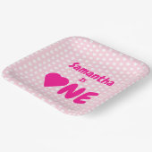 Eerste hartdag van het hart papieren bordje (Gebogen)