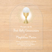 Eerste Heilige Communie Acryl Uitnodigingen (Voorkant)