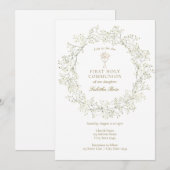 Eerste Heilige Communie Baby's Adem Kaart (Voorkant / Achterkant)