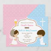 Eerste Heilige Communie / Baptisme-uitvindingen Kaart (Voorkant / Achterkant)