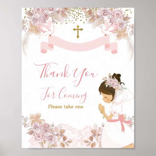 EERSTE HEILIGE COMMUNIE Bedankt voor uw komst Poster (Voorkant)