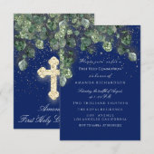 Eerste Heilige Communie Doop Christelijk Kruis Mar Kaart (Voorkant / Achterkant)