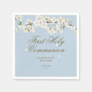 Eerste Heilige Communie Elegante Witte Bloesem Bla Servet