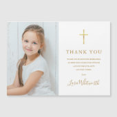 Eerste Heilige Communie Gouden Dank Je Foto (Voorkant)