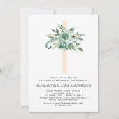 Eerste Heilige Communie Greenery Sage Eucalyptus I Kaart (Voorkant)