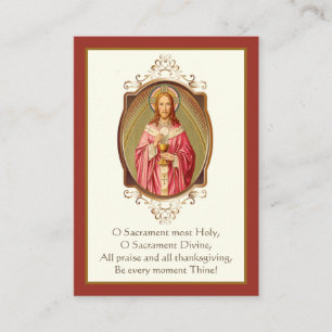 Eerste Heilige Communie Jezus Gebed Heilige Visitekaartje