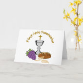 Eerste Heilige Communie Kaart (Gele Bloem)
