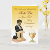 Eerste Heilige Communie Kaart (Gele Bloem)