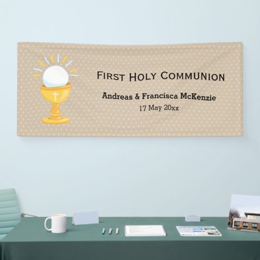 Eerste Heilige Communie * kies achtergrondkleur Spandoek (Beurs)