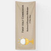 Eerste Heilige Communie * kies achtergrondkleur Spandoek (Verticaal)