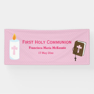 Eerste Heilige Communie * kies achtergrondkleur Spandoek