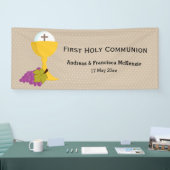 Eerste Heilige Communie * kies achtergrondkleur Spandoek (Beurs)