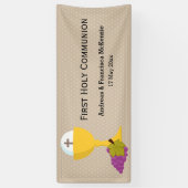 Eerste Heilige Communie * kies achtergrondkleur Spandoek (Verticaal)