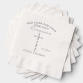 Eerste Heilige Communie Kruisnamendatum Folie Servetten (Insitu (Gestapeld))