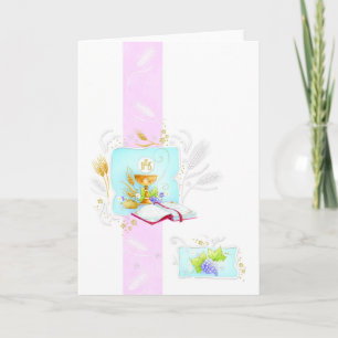 Eerste heilige communie of bevestiging kaart