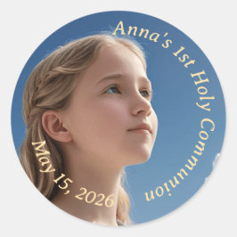 Eerste Heilige Communie Ronde Sticker