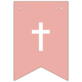 Eerste Heilige Communie Roze Meisje Viering Vlaggetjes (Eerste vlag)