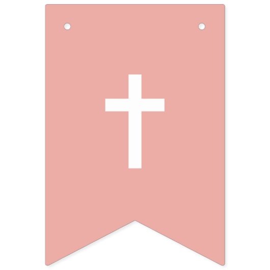 Eerste Heilige Communie Roze Meisje Viering Vlaggetjes (Eerste vlag)